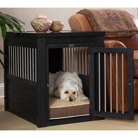 Jaula para Perros Confort Modelo Arkansas - Perrera de Interior - Cuatro Colores y Tres tamaños a Elegir (Negro, M (74,9x53,6x64cm))