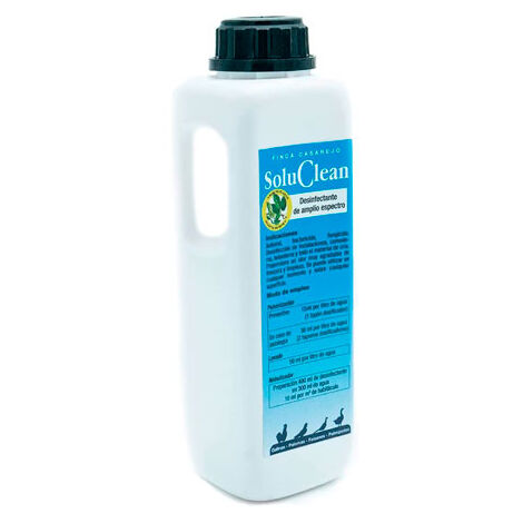 Soluclean - Desinfección de gallineros, perreras, comederos y Material de cría - Producto Natural para disolver en Agua y Limpiar Las instalaciones (5 L)