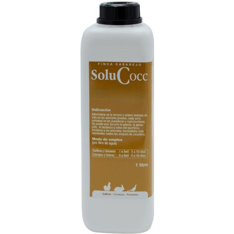 SoluCocc 1L – Complemento nutricional para gallinas, conejos y faisanes – Apoyo intestinal en situaciones de alta carga ambiental