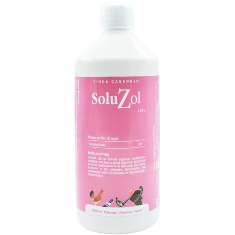 FINCA CASAREJO Soluzol 1L – Complemento nutricional natural para gallinas y aves – Apoyo digestivo y bienestar intestinal – 100 % vegetal