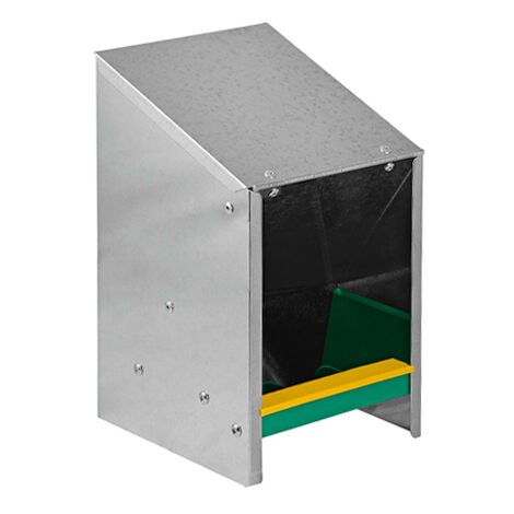 Tolva con tapa inclinada - Comedero universal para todo tipo de aves, roedores, conejos u otro tipo de animales - 2.5 kg