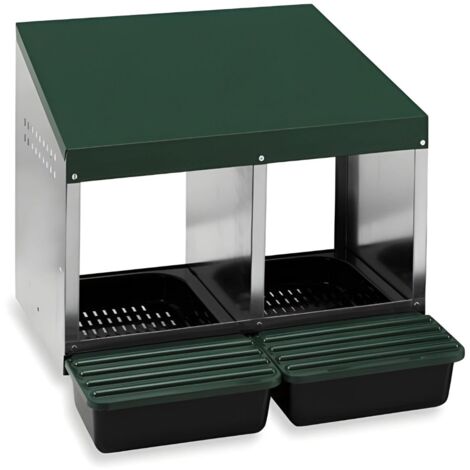 Ponedero para gallinas con cajón escamoteador - 2 huecos