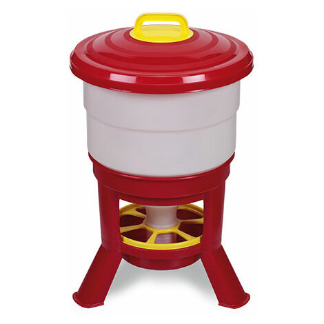 Tolva Gallinas SILO Premium - Comedero con Patas para Gallinas y Otras Aves de Corral - Tolva Fabricada en plástico Resistente - 40 L