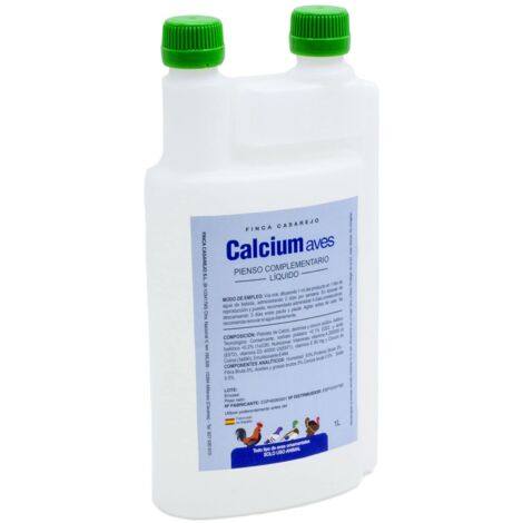 FINCA CASAREJO - Calcium Aves - Calcio Líquido 1L – Aporte de Calcio, vitaminas y minerales para el periodo de Puesta