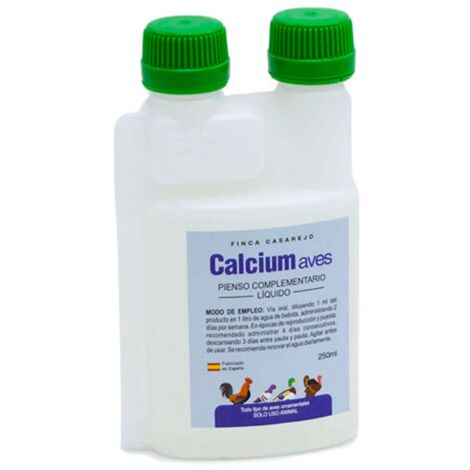 FINCA CASAREJO - Calcium Aves - Calcio Líquido 250 ml – Aporte de Calcio, vitaminas y minerales para el periodo de Puesta