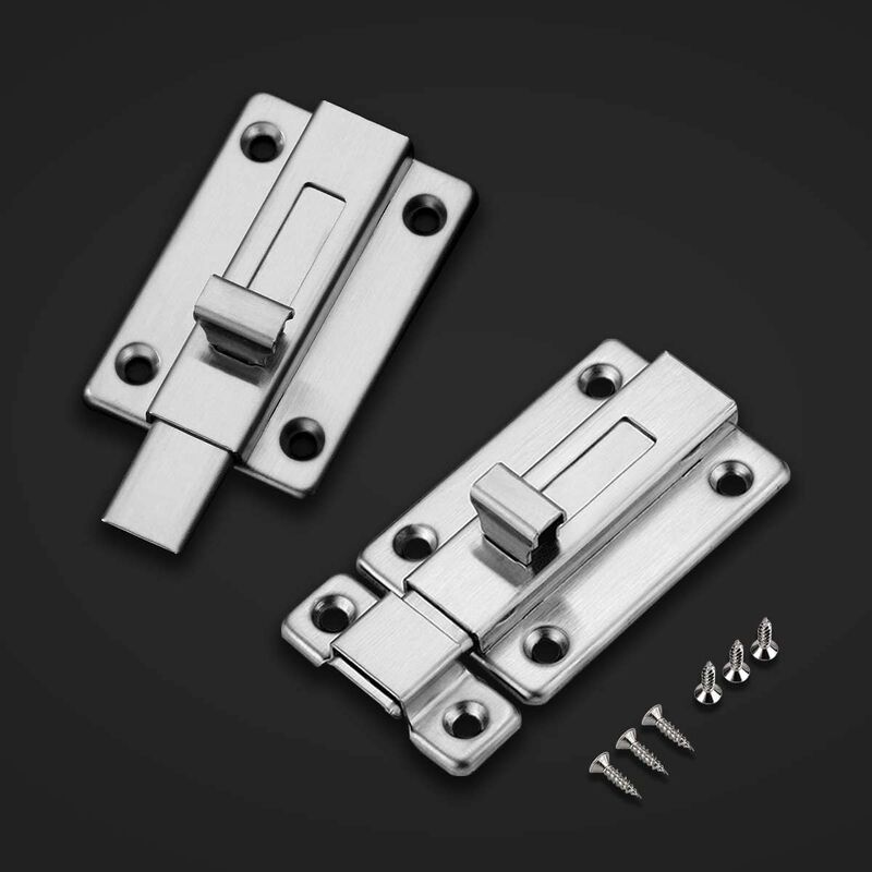 Pestillos De Acero Inoxidable Para Puertas – Pack De 2 Unidades Con Tornillos, Seguridad Extra Para Tu Casa