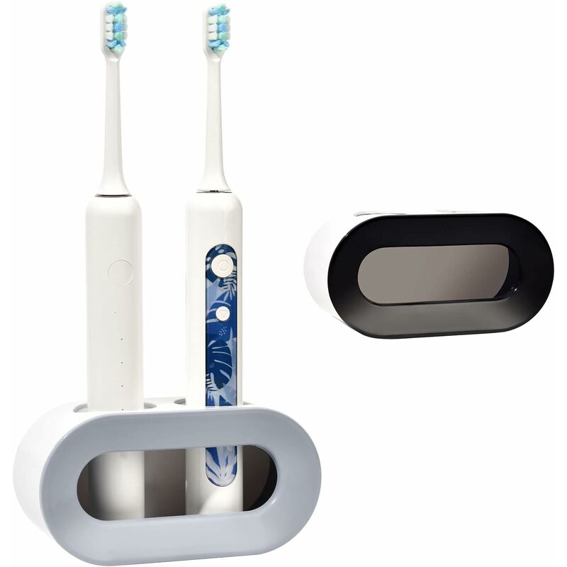 Portacepillos de dientes para baños, soporte eléctrico para cepillos de  dientes con 3 ranuras, organizador de cepillo de dientes de mármol blanco y