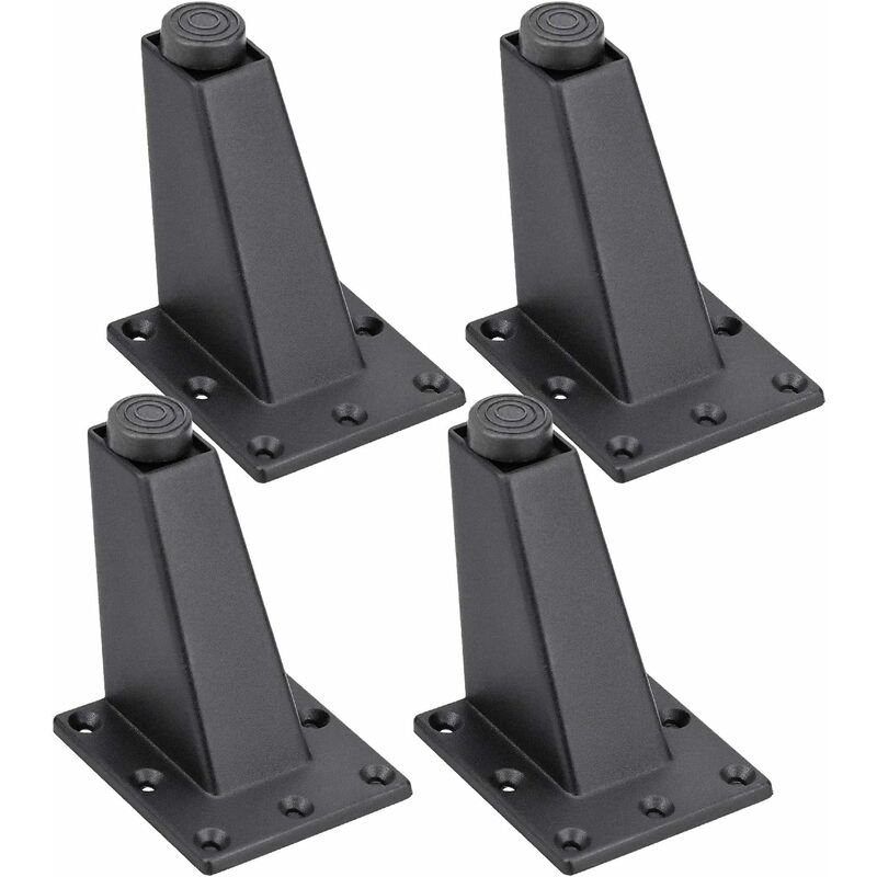 NORCKS 6 Piezas Patas para Muebles, Patas de Gabinete Ajustables Negras,  Patas de Mesa Metal, Patas