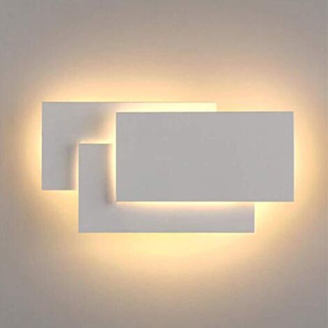 Lámpara De Pared Moderna Lámpara De Pared Interior Led 24W Apliques De Pared Blanco Cálido 3 En 1 Para Sala De Estar Escalera Pasillo Blanco