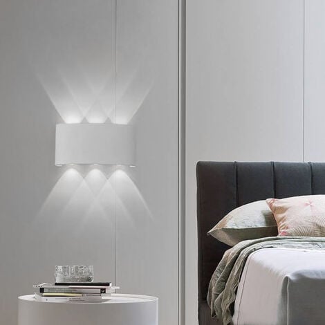 Led Apliques De Pared Modernos 8W (Blanco) Lámpara De Pared Moderno Aluminio Para Interior, Para Dormitorio Pasillo Entrada (Blanco Frío)
