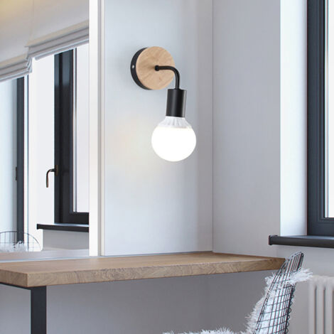 2PCS Apliques De Pared Metal Hierro Lámpara De Pared Led Moderna Para Cabecera Dormitorio Sala Pasillo Entrada De Restaurante (Negro)