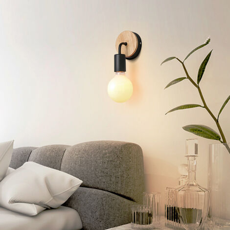 2PCS Apliques De Pared Metal Hierro Lámpara De Pared Led Moderna Para Cabecera Dormitorio Sala Pasillo Entrada De Restaurante (Negro)
