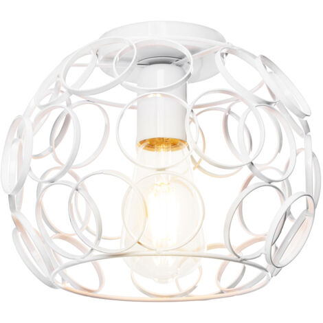 Plafones Nórdica Moderna Plafones Moderna Lámparas De Colgar De Estilo Vintage Retro Blanco Para Dormitorio Sala De Estar Comedor Interior (E27) (1/5)