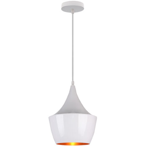 Lustre Modernanórdica Lámpara Colgante Retro E27 Lámpara De Techo Vintage Blanco Para Dormitorio Pasillo Oficina
