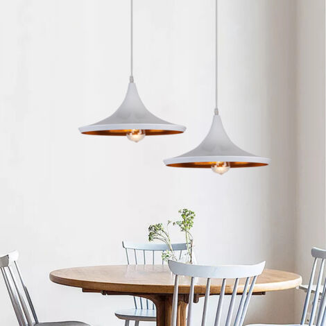 Lámpara De Techo Vintage Lámpara Colgante Retro E27 Lustre Modernanórdica Blanco Para Dormitorio Pasillo Oficina