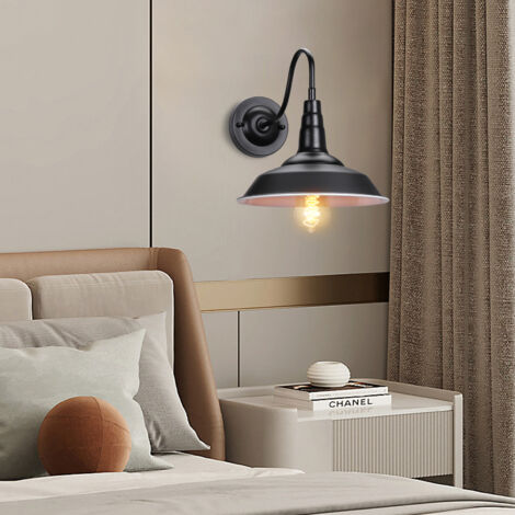 💡 Lámpara De Pared Vintage Industrial – Pantalla Metálica Ajustable, LED, E27 (LED_Sone)