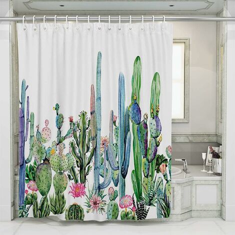 Cortina de ducha, cortina de baño, 3D semitransparente EVA, resistente al  agua, varios tamaños con ganchos, accesorios de baño (color blanco, paquete