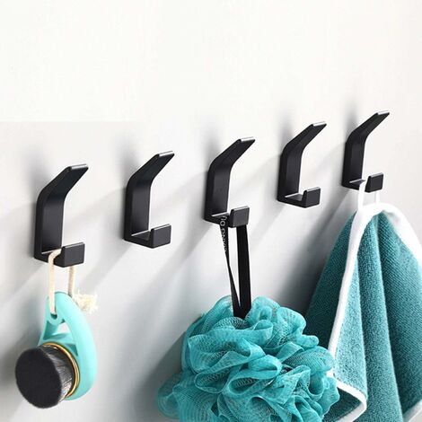Menz colgador toalla baño sin taladro SET de 5 - ganchos adhesivos para  pared modernos colgadores resistentes inoxidables perchas adhesivas fuertes  : : Bricolaje y herramientas