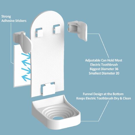 NORCKS Soporte para Cepillo de Dientes Eléctrico, 2 Paquetes