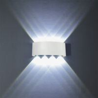 Led Apliques De Pared Modernos 8W (Blanco) Lámpara De Pared Moderno Aluminio Para Interior, Para Dormitorio Pasillo Entrada (Blanco Frío)