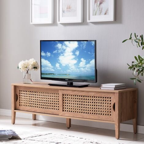 Mueble TV de diseño con puertas abatibles de cajón 200cm Daiquiri  Anthracite L