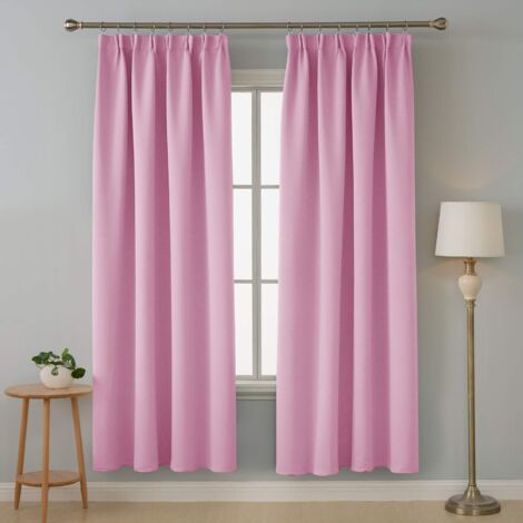 Balcon Taupe,40x270cm Salon Deconovo Lot de 2 Rideaux Occultants Thermique Isolant Désign Moderne，Rideaux à Oeillets pour Chambre 