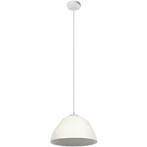 FTVOGUE Lampenschirm Aus Eisen – Weiß, Geschnitztes Blumenmuster, Für E27/E26 (Ø 13/19 Cm, Höhe 15 Cm)