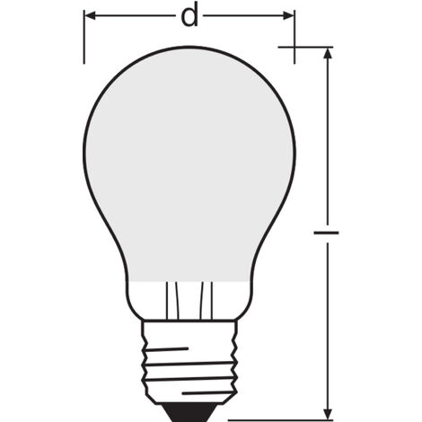 OSRAM LED-Lampen, klassische Kolbenform, 40 Watts Ersatz, E27, A-shape, 2700 Kelvin, Warm weiß, Klares Glas, single Pack