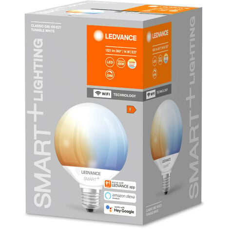 LEDVANCE Smarte LED-Lampe mit Wifi Technologie, Sockel E27