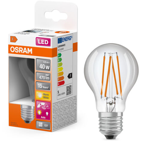 OSRAM PARATHOM DAYLIGHT SENSOR CLASSIC A 60 LED-Lampe – 8.8W, 2700K, E27, Mit Tageslichtsensor, 1 Stück