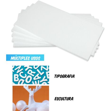 CHELY INTERMARKET - Planchas de poliespan para Manualidades de 100x28x1cm -  Pack de 5 Unidades Laminas Ligeras y