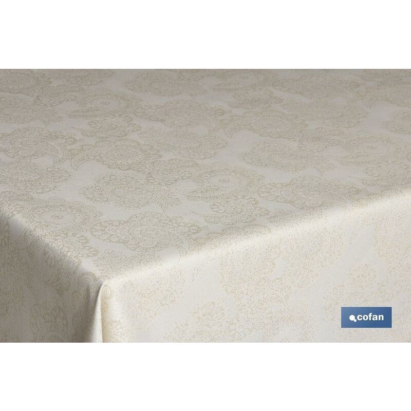 MANTEL JACQUARD LINO ORO 1,40x2,0mt MODELO VELONIA