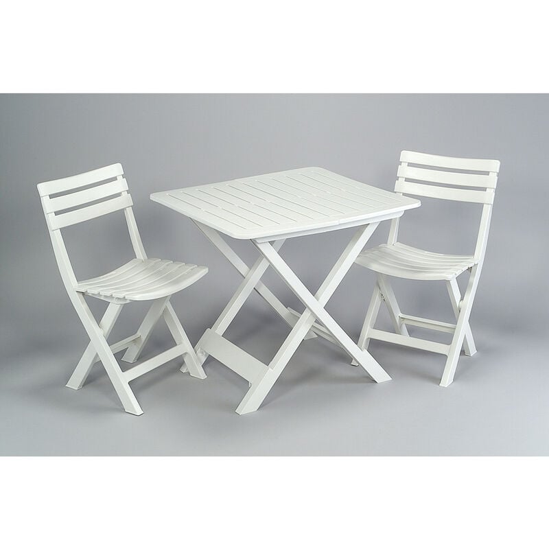 SET DE CAMPING COLOR: BLANCO 44x41x78cm/80x72x70cm MODELO: CAMPING SET PROGARDEN