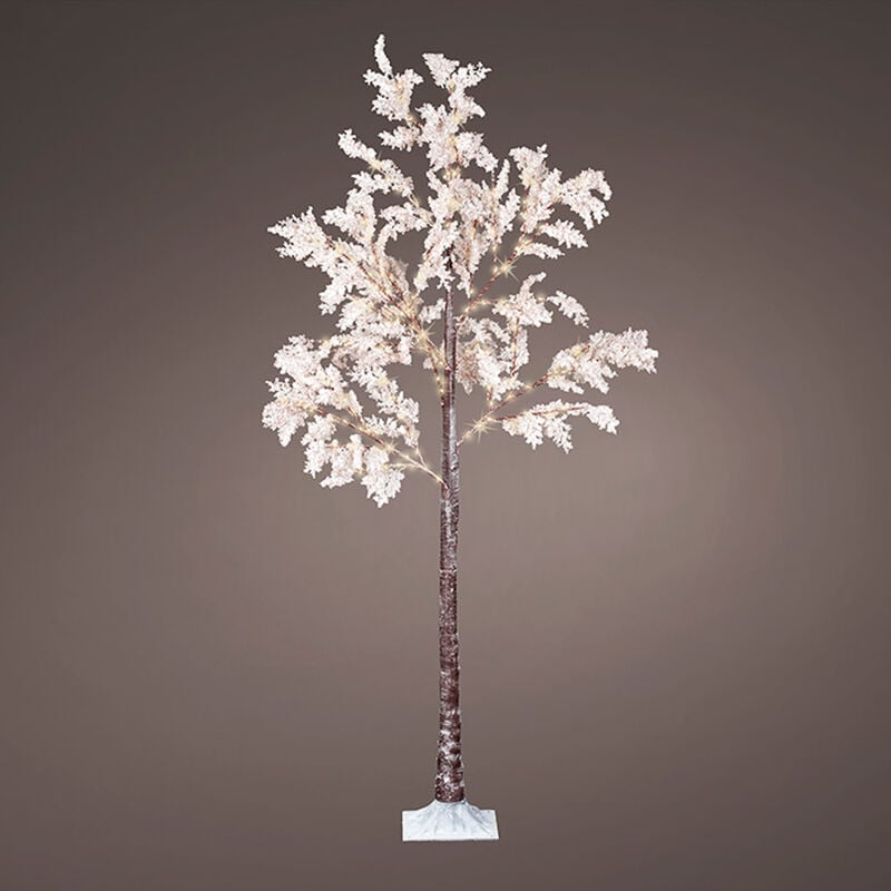 ARBOL MICRO LED FLORES BLANCAS IP44 180cm