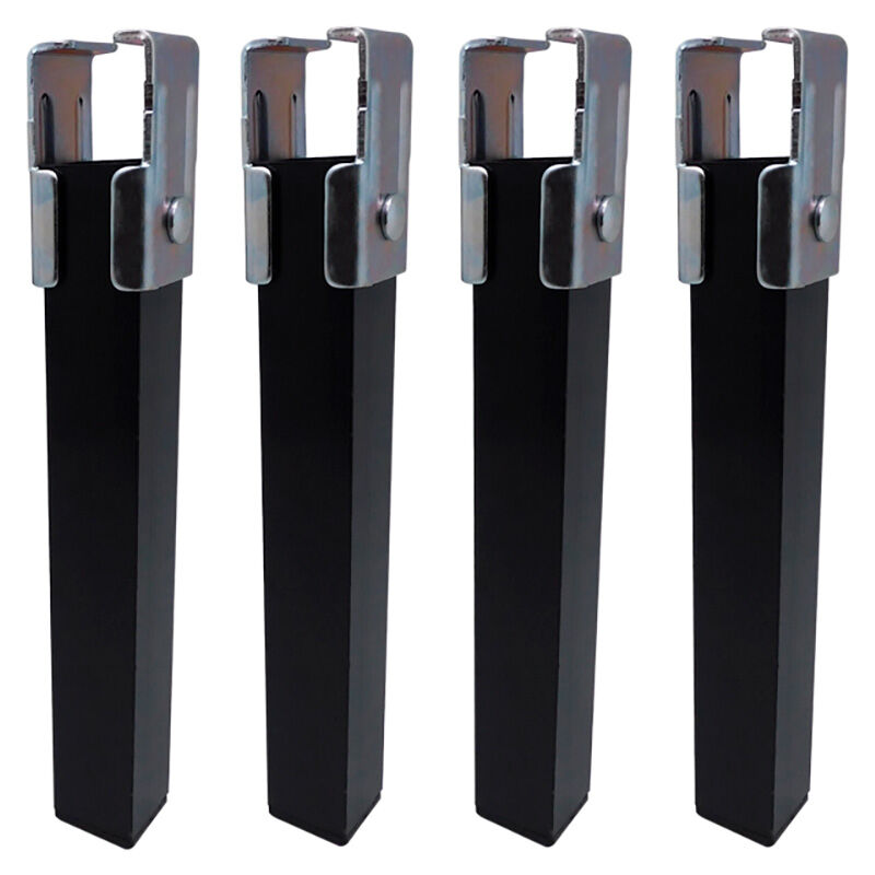 Juego 4 Patas somier pt25 255x30x30mm sin ruerda negro 96400 micel 30x30 negro4 30x30x255mm