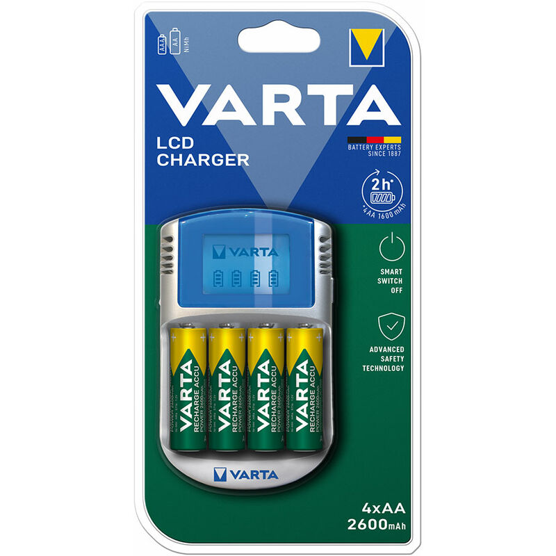 CARGADOR VARTA LCD CHARGER PARA PILAS AA Y AAA