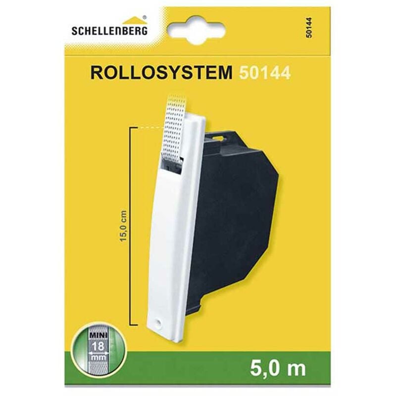 RECOGEDOR EMPOTRAR MINIPACK PARA PERSIANA.CINTA 5m (DISTANCIA TALADRO 150mm) SCHELLENBERG