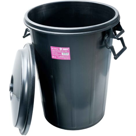CUBO DE BASURA 100 LITROS COLOR NEGRO SIN TAPA SP BERNER