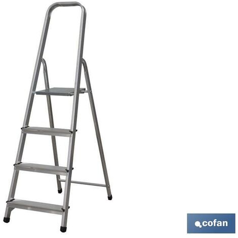 ESCALERA ALUMINIO 4 PELDAÑOS Y 0,89 MTS ALT. UTIL