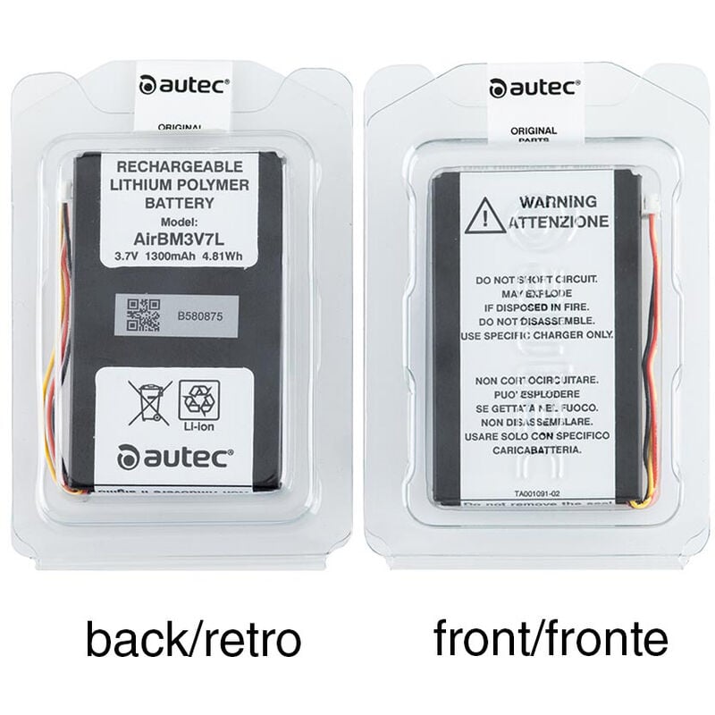 BATTERIE AUTEC AIRBM3V7L AU LITHIUM 3,7V 1300MAH R0BATT00E0018