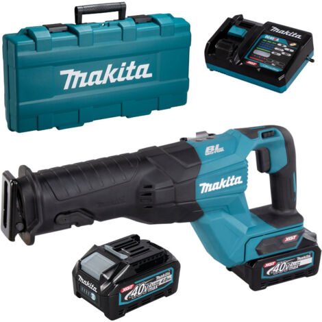 Makita – Scie sabre sans fil 40V JR001GM201 – Moteur Brushless – 2 batteries 4,0Ah – Capacité de coupe bois jusqu'à 255mm