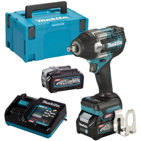 Makita – Clé à chocs 40V TW007GM201 – Couple max 760 Nm – Moteur Brushless – Technologie XPT pour chantiers difficiles – 2 batteries 4Ah