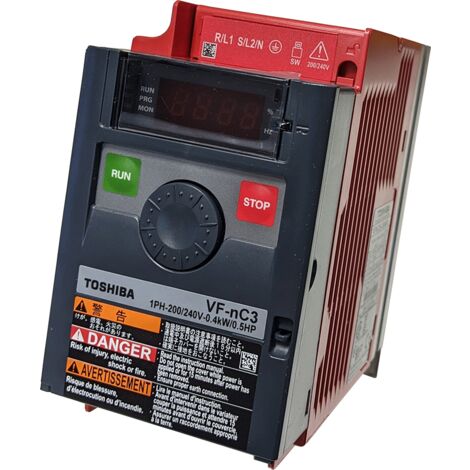 ONDULEUR SÉRIE VF-NC3S TOSHIBA 240V MONOPHASÉ (De 0.2 à 2.2 Kw) 1,57,5