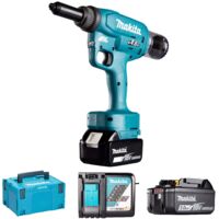 Makita – Riveteuse électroportative 18V DRV150RTJ – Force de traction 10 kN – Moteur Brushless – Pour rivets 2,4-4,8 mm – Double LED intégrée