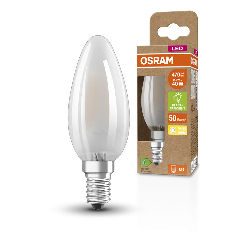 Osram Lampadina LED forma a candela filamento E14 Bianco caldo 40 W / 470 lm