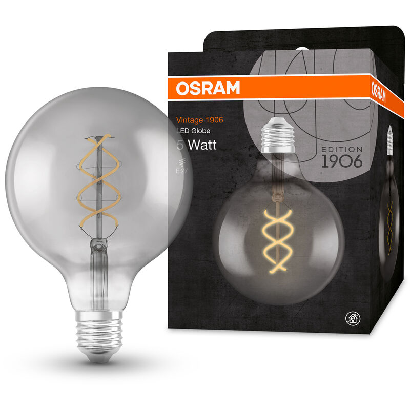 OSRAM Lampada LED - E27 - Warm Comfort Light - 1800 K - 5 W - 15W  equivalenti - Vintage 1906® LED