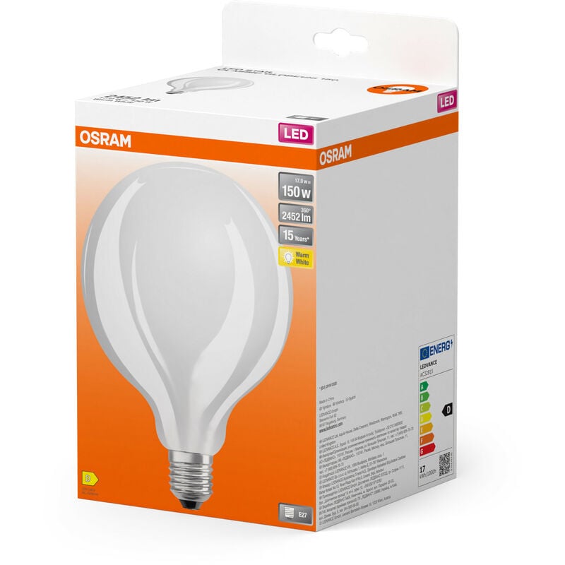 Lampadina LED a filamento smerigliata globo Osram 150 W 2700 K E27 2452 lm