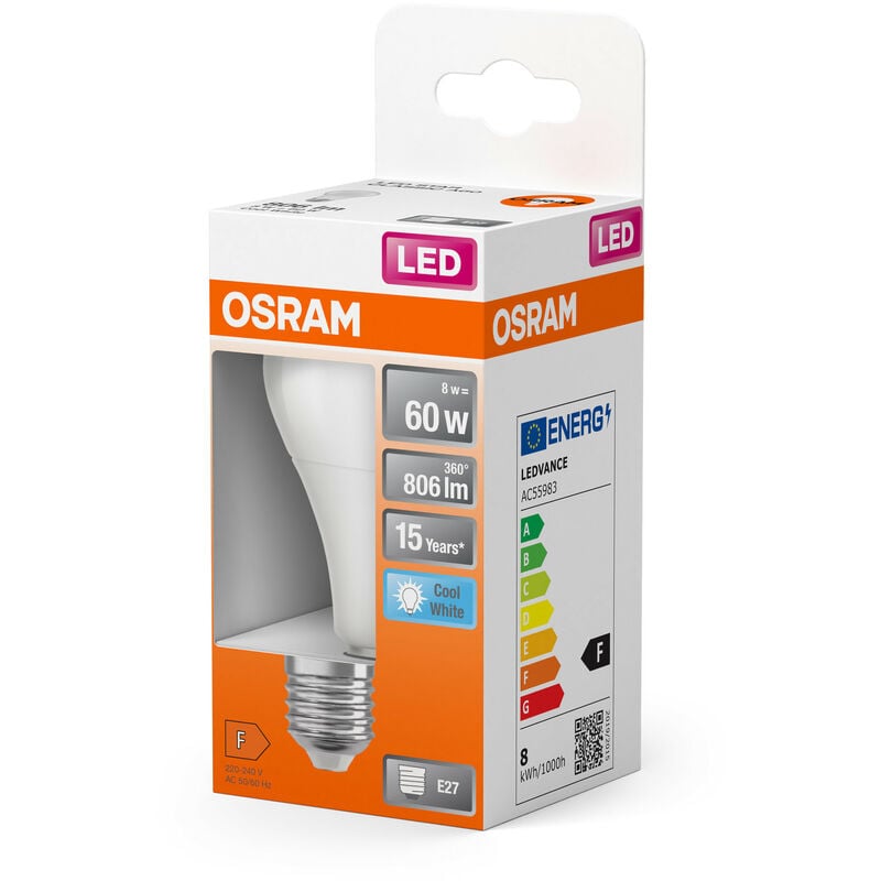 Lampadina LED forma a goccia Osram RGBW con telecomando E27 60 W