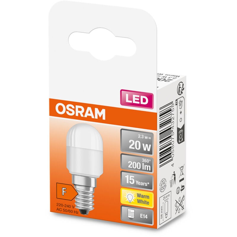 OSRAM Lampada LED - E14 - bianco caldo - 2700 K - 4 W - Sostituisce lampade  ad incandescenza 40W - opaca - LED BASE CLASSIC P - Confezione da 3