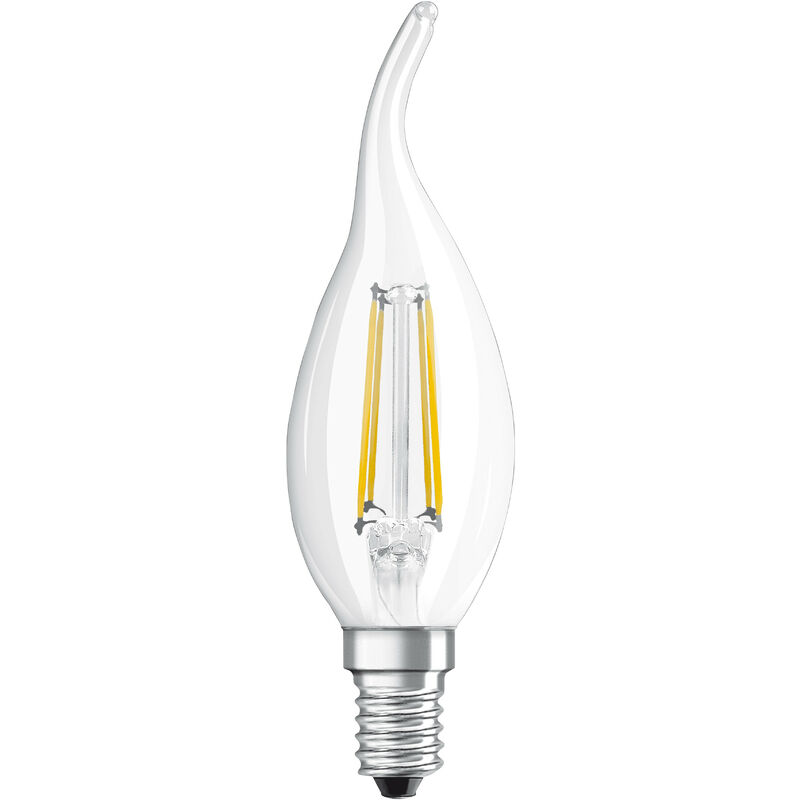 OSRAM Lampada LED dimmerabile Superstar con resa cromatica particolarmente  elevata (CRI90), E14-base Ottica del filamento ,Bianco caldo (2700K), 470  Lm sostituzione delle lampade 40W, ,1-Confezione